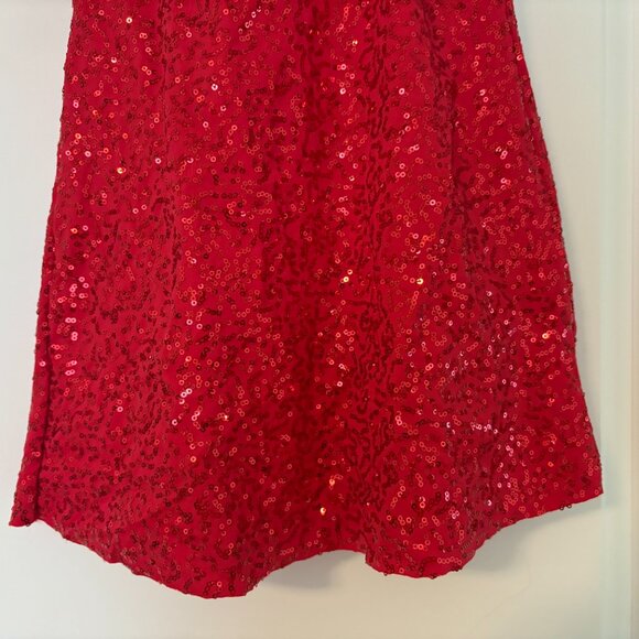 Weissman Red Sequined Dance Costume Dress Leotard Size Girls M - Picture 9 of 10